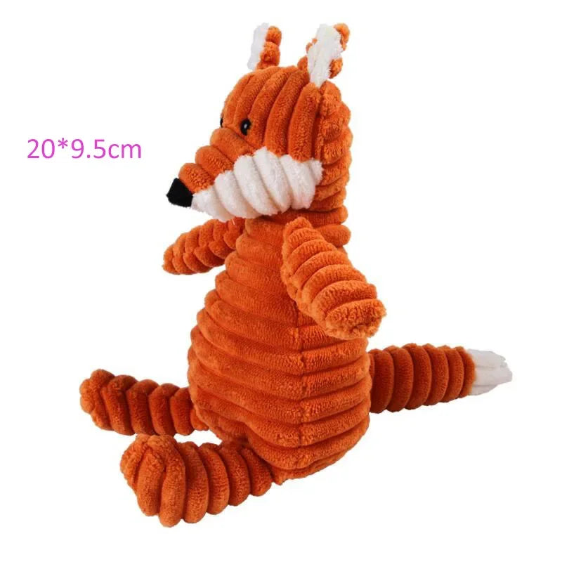 Squeaky Plush Animal Dog Toy