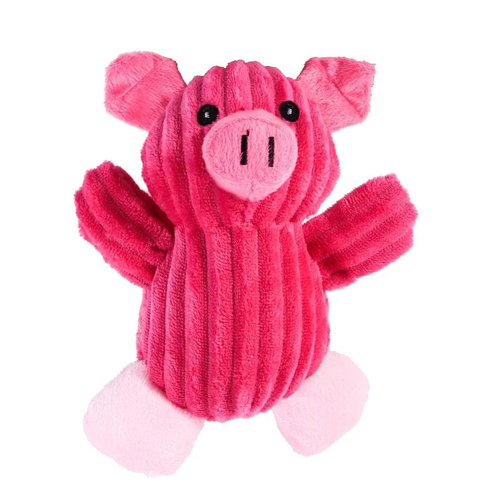 Squeaky Plush Animal Dog Toy