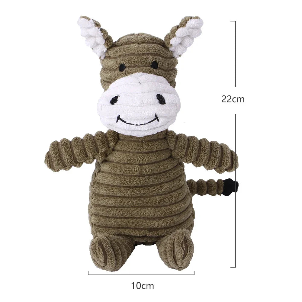 Squeaky Plush Animal Dog Toy