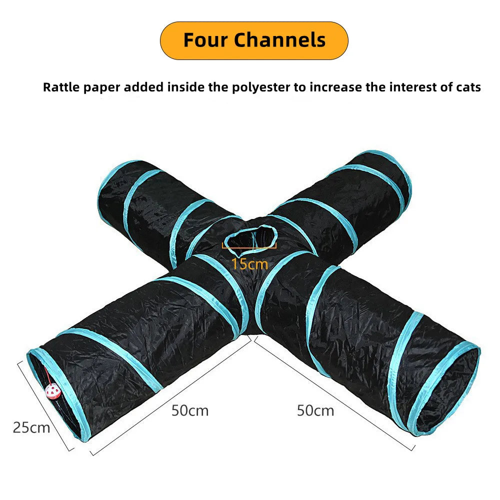 Foldable Cat Tunnel Toy