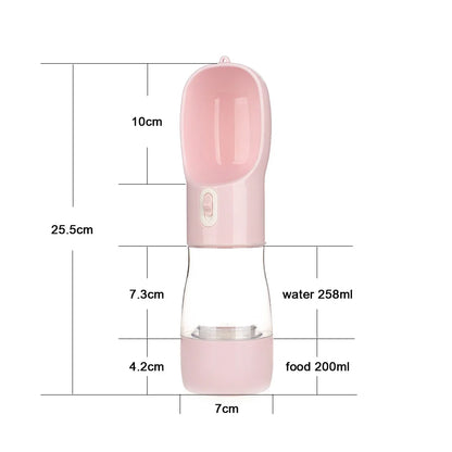 Travel Pet Water Dispenser (With an option for food too)